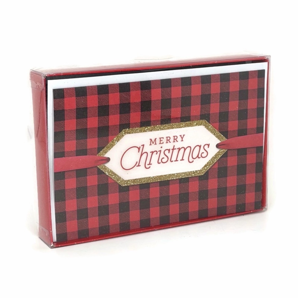 Christmas Cards Red Plaid